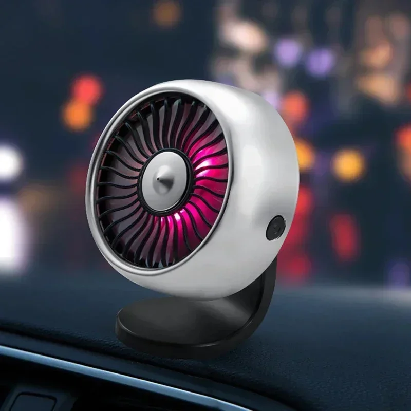 USB Desk Fan with Color Changing LED Light, Small But Powerful, Portable Quiet 3 Speeds Wind Desktop Personal Fan, Mini Fan