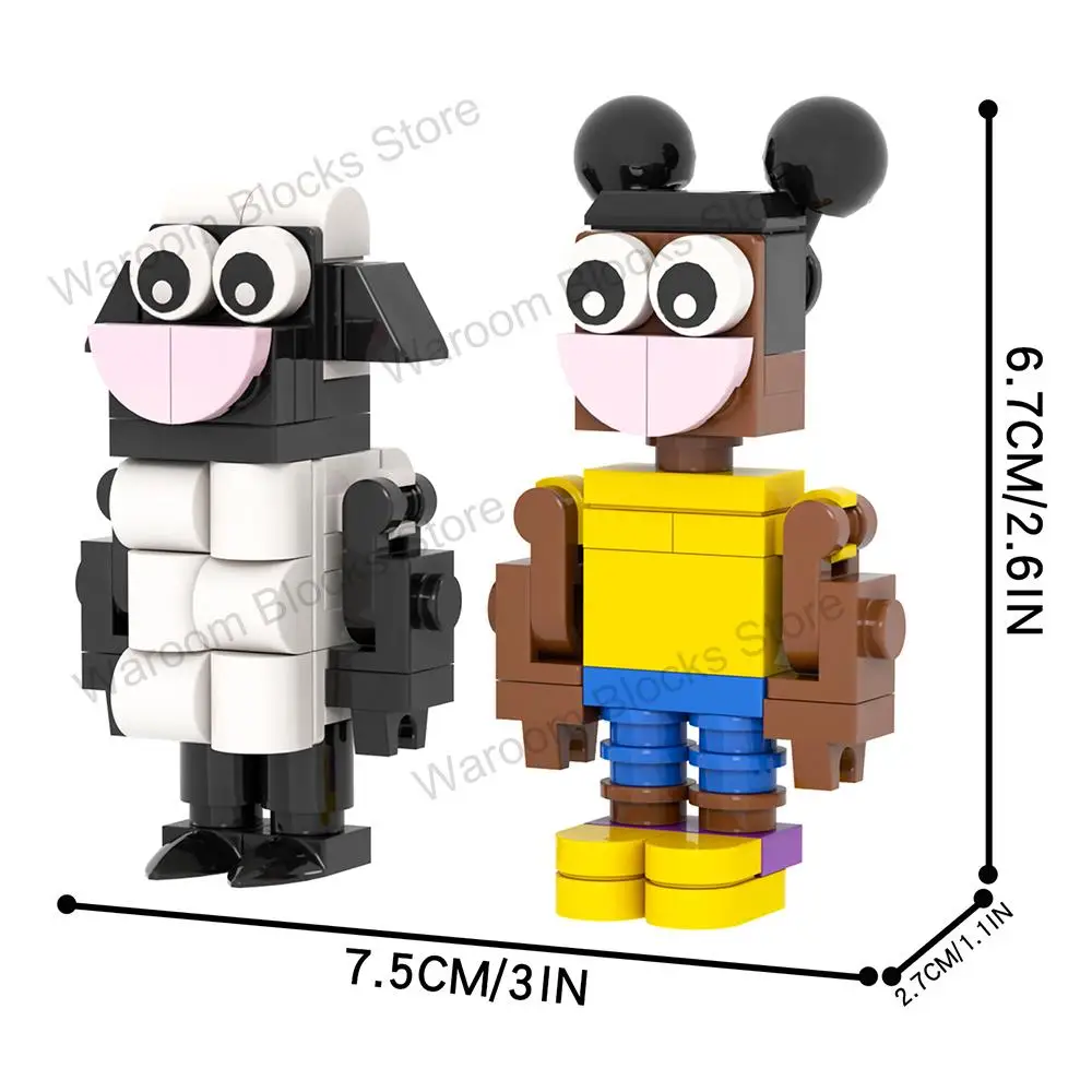 MOC1262 Amanda The Adventurer Horror Game Action Figure Sheep Wooly Building Block Toy For Children Birthday Festival Gift Brick