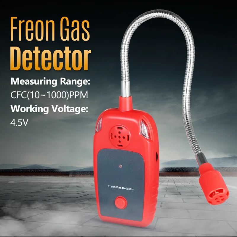 

Портативный детектор газа WT8827 Freon, изящная гусиная шея длиной 30 см с сигнализацией, для работы одной рукой, может проверять небольшой источник утечки воздуха