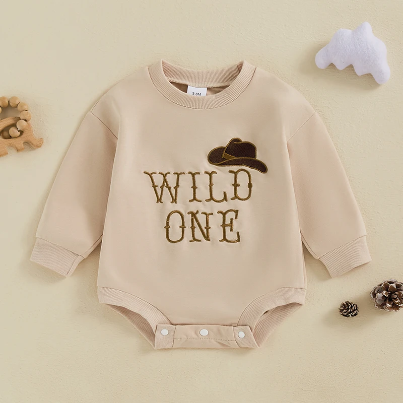 Infant Boy Birthday Outfit Set with Personalized Embroidered Romper Hat Long Sleeve Sweatshirt and Jumpsuit for Fall