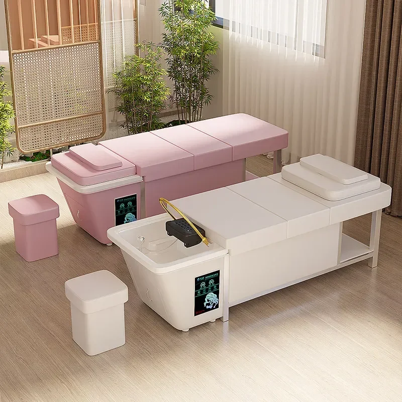 Bojo Water Storage Hair Treatment Shampoo Bed with Free Water Fumigation and Water Circulation Massage for Barber Shop
