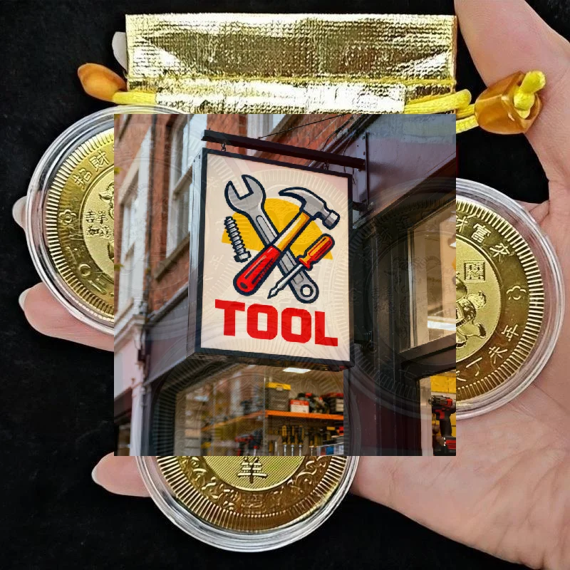 1Pcs 2027 Year Of The Sheep Good Fortune Lucky Coin Imitation Gold Foil Souvenir Coin New Year Gift