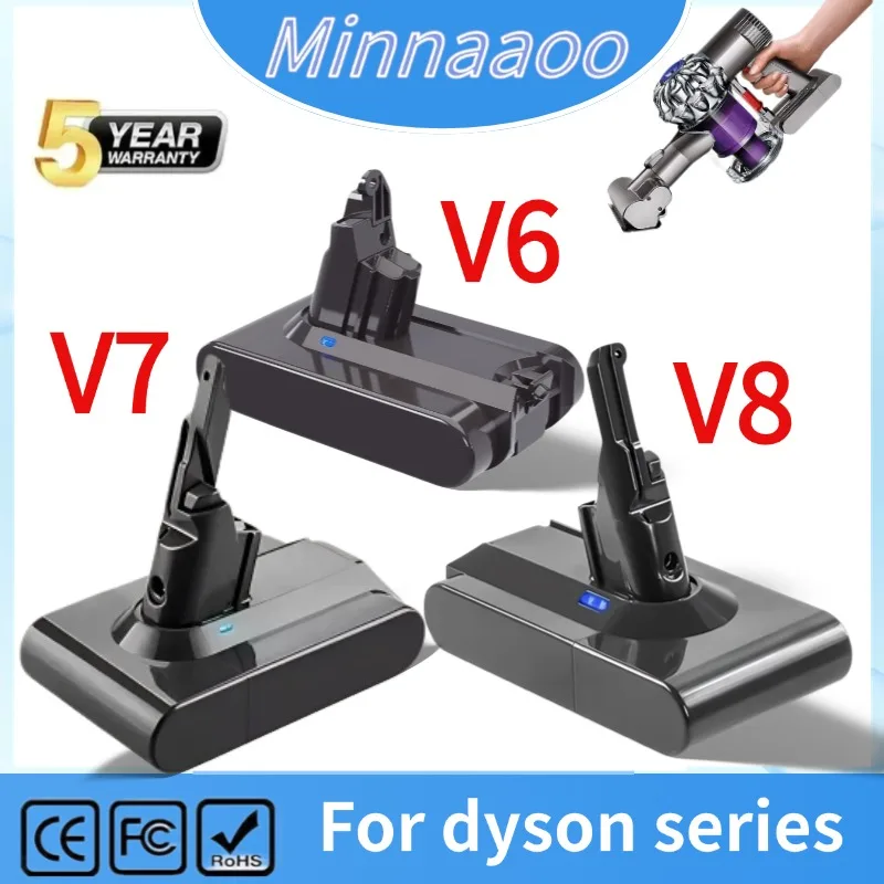

For Dyson V6 V7 V8 Series SV07 SV09 SV10 DC58 DC31 DC34 Absolute Fluffy Animal Pro Bateria Vacuum Cleaner Rechargeable Battery