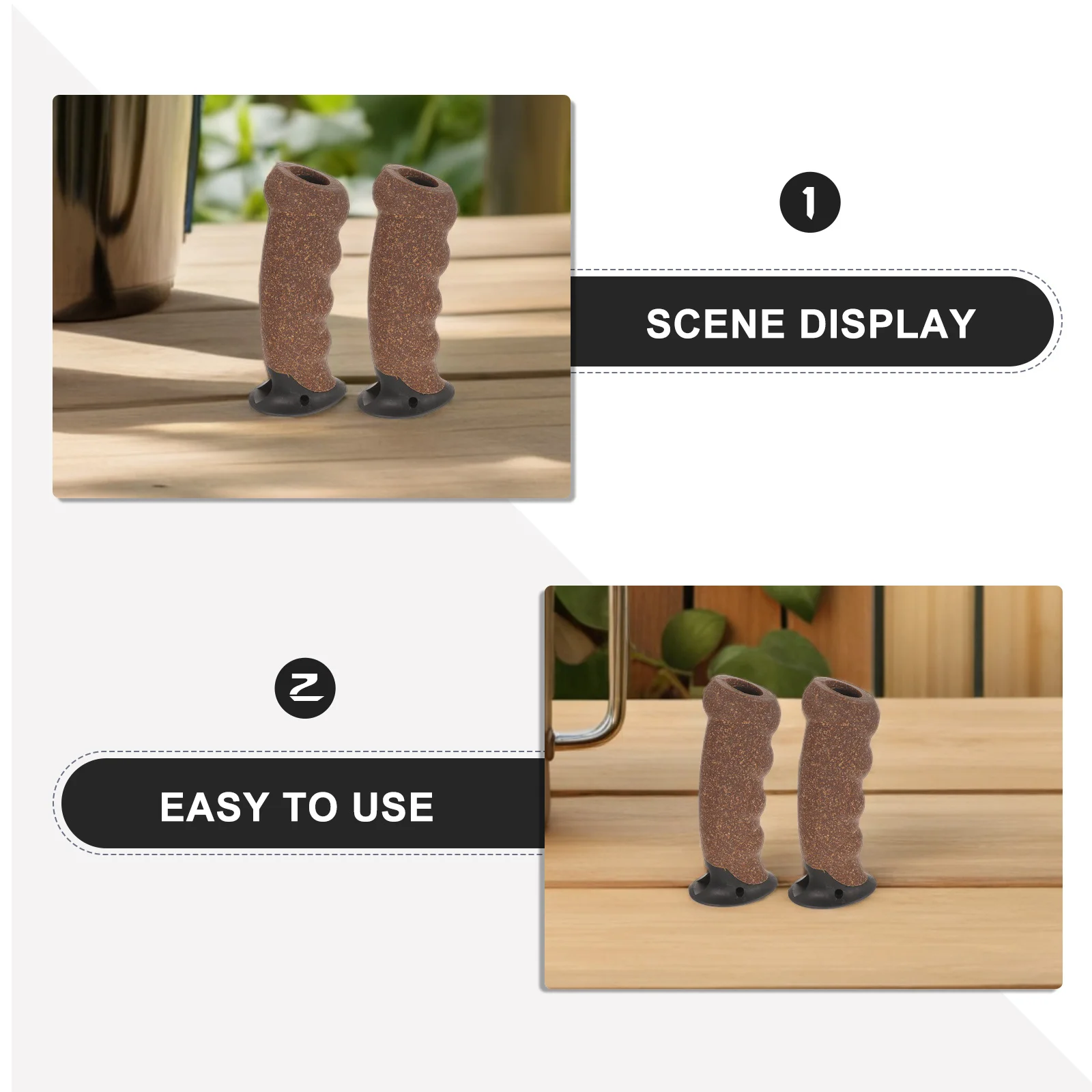 

2pcs Cork Replacement Grip For Trekking Pole Hiking Stick Handle Outdoor Skiing Climbing Tool Universal Adapter