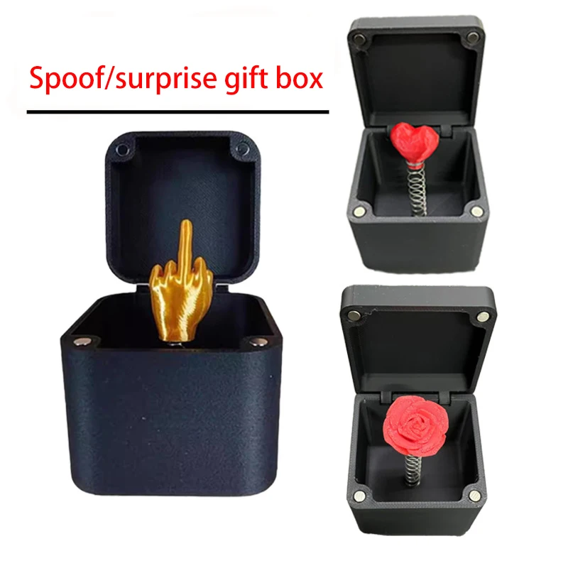 خارج الصندوق المنبثقة الاصبع الوسطى هدية مربع الإبداعية مكتب ديكور المنزل الهدايا الاصبع الوسطى الجدة عيد الميلاد لعبة مضحكة المزحة هدية #1