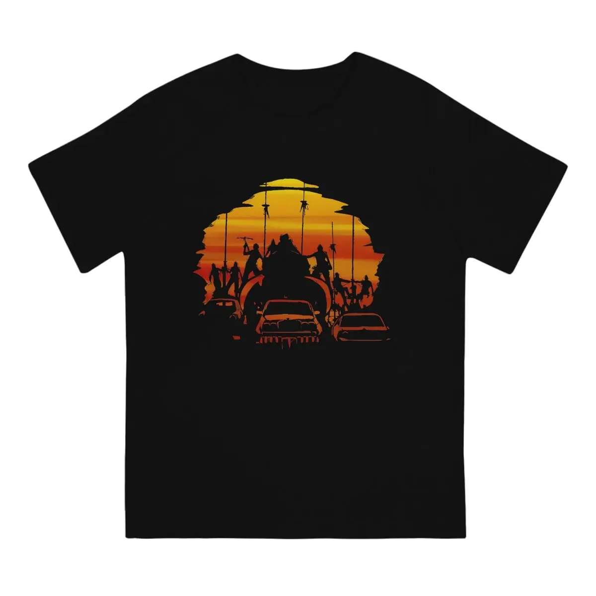 Green Fury Road Men T Shirts Mad Max Cool Tees Short Sleeve Crewneck T-Shirt Pure Cotton Party Clothes