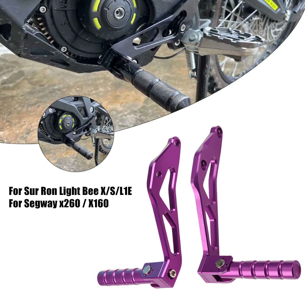 Faltbare hintere Fußrastenhalterung Ersatzteile für Surron Sur Ron Light Bee X für Segway X160 X260 Motorradteile