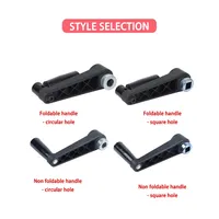 1PCS Foldable Manual Crank Rotary Handle Black Nylon Round/square Hole Rocker Arm Handle For Turning And Milling Machines