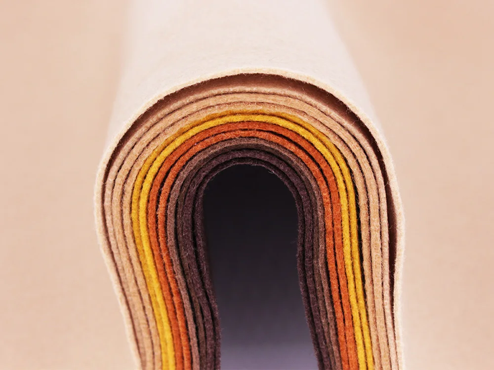 1,2 mm schwarz weiß braun, hochdichte Filz-weiche Stoffe für DIY-Nähen, Heimdekoration, Puppen- und Bastelmaterialien, Polyestertuch – Detail 1