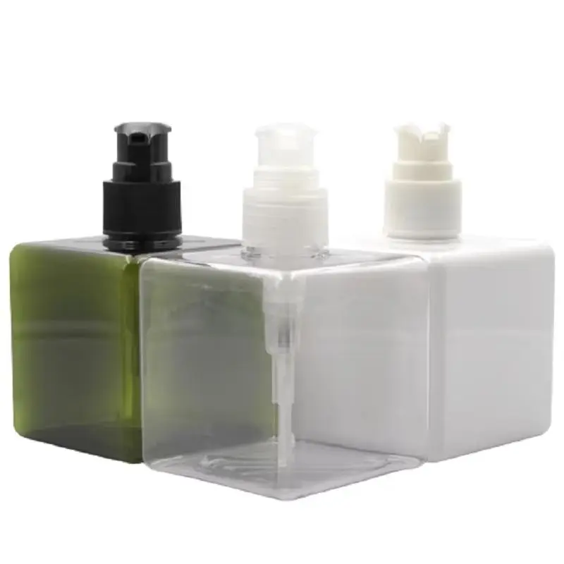 

10Pcs Shampoo Bottle Plastic Lotion Pump Square 250ml Conditioner Dispenser Liquid Hand Sanitizer Pump Shower Gel Bottles