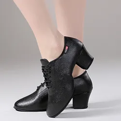 Zapatos de baile latino para mujer, zapatillas de baile de salón con tacones de 5cm, suela suave, Salsa y Jazz