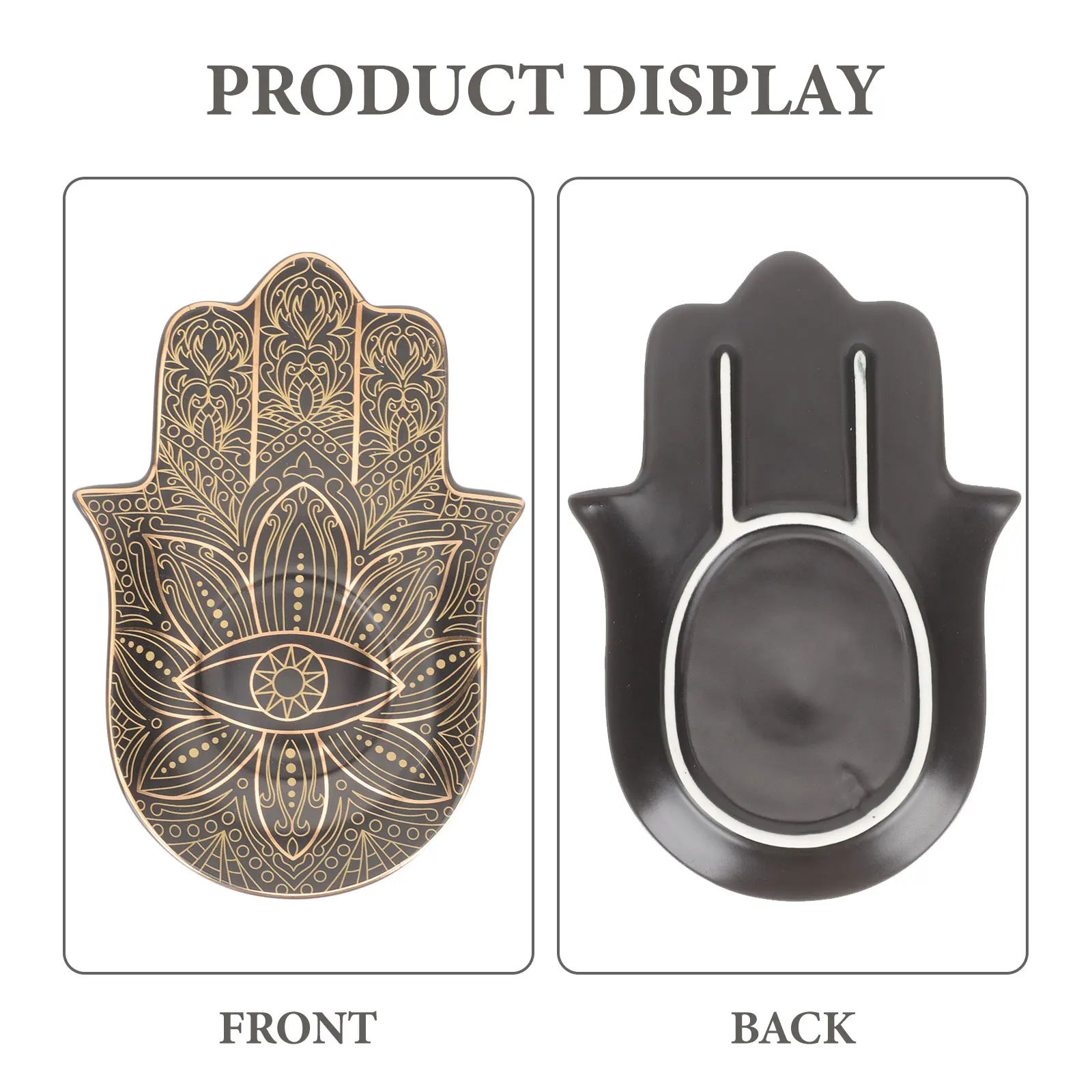 

Buddha Hand Eye Tray Ceramic Coaster Jewelry Storage Dishes Desk Office Cup Mats Drink Plates Organizer Display Box