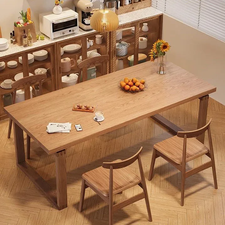 /Solid Wood Office Wooden Kitchen Dining Tables /Modern Style Live Edge Household Water-based Wood