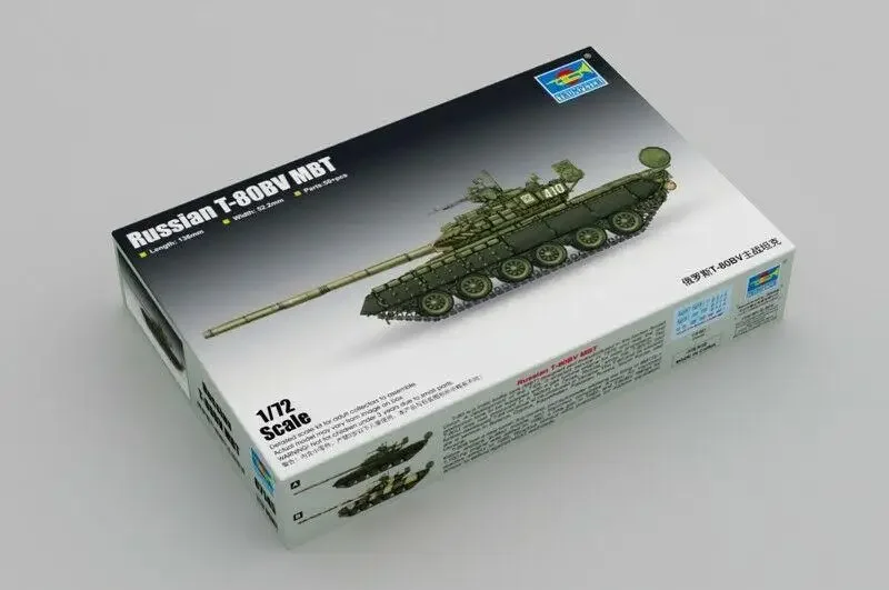 

Trumpeter 07145 1/72 Русский базовый боевой танк T-80BV MBT, комплект пластиковой модели