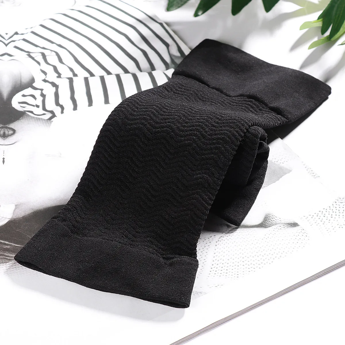 2Pairs Arm Shaper Compression Sleeves Elastic Skin-Color Slimming Scar Covering Sleeve for Fitness Workout Elastic Calf Shaper