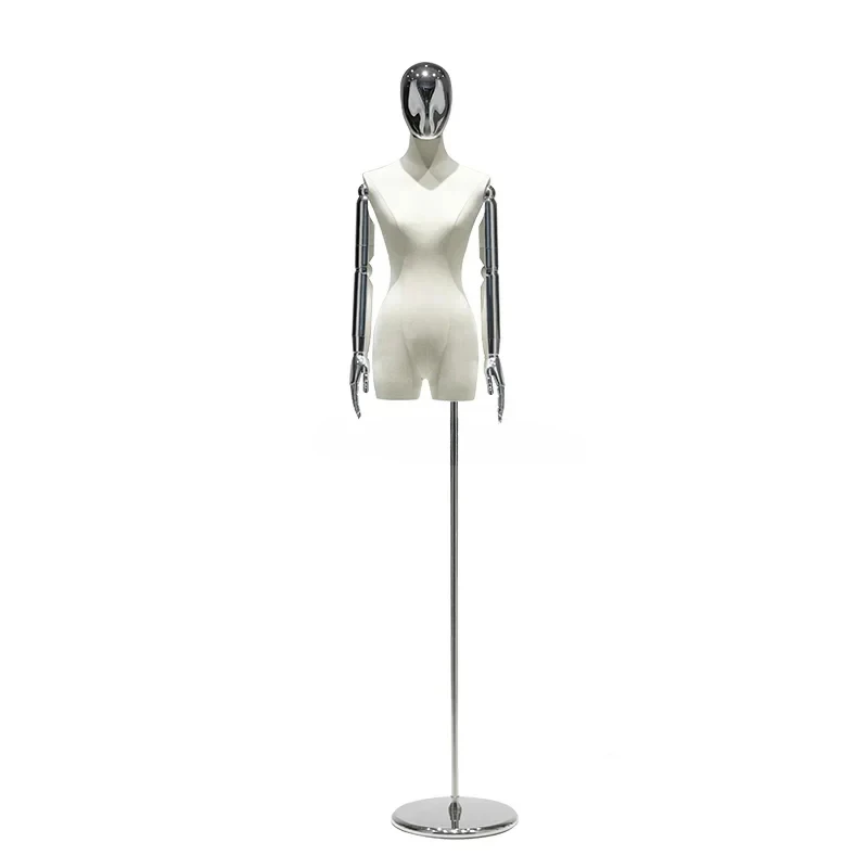 Clothing Store Mannequins Female's Clothing Electroplating Linen Model Stands Props Female Dummy Mannequin Display Stands