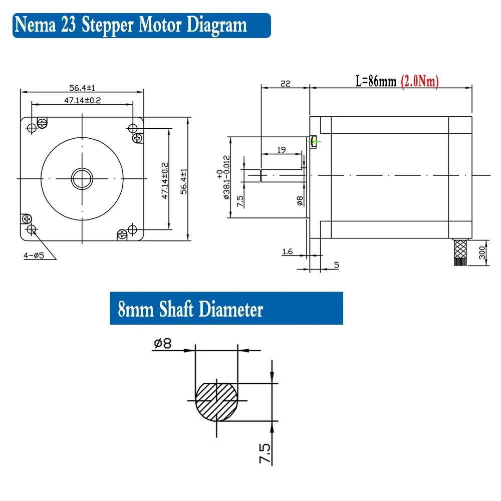 CNC Ball Screw XYZ Axis Sliding Table with Nema23 Stepper Motor