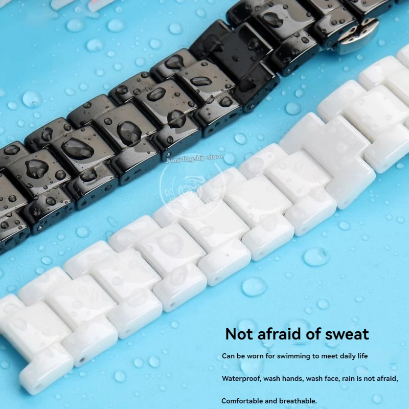 Pulseira de cerâmica côncava 20*11mm 18*10mm 16*8mm para gucci omega gc guess cartier pasha notch pulseira unissex acessórios