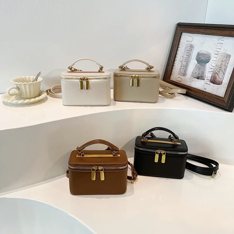 LEFTSIDE Mini Cute PU Leather Box Shoulder Purses and Handbags Luxury Designer Women 2024 Korean Fashion Trend Crossbody Bag