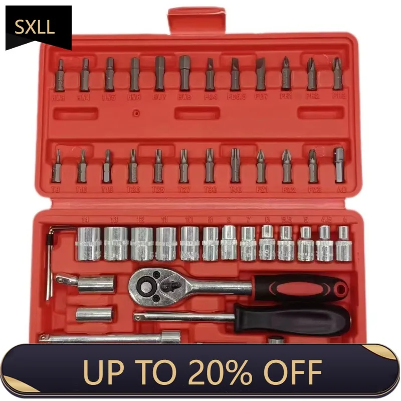 

SXLL High Quality Socket Wrench Set Tools Auto Repair Toolbox and Ratchet Wrench Socket Set