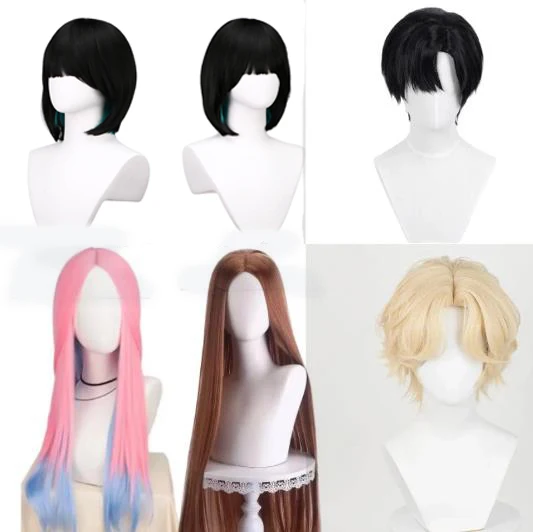 أنيمي الغريبة المرحلة إيفان تأثيري حتى لوكا ميزي سورو تأثيري الاصطناعية كوس الباروكات مقاومة للحرارة خصلات الشعر المستعار هالوين
