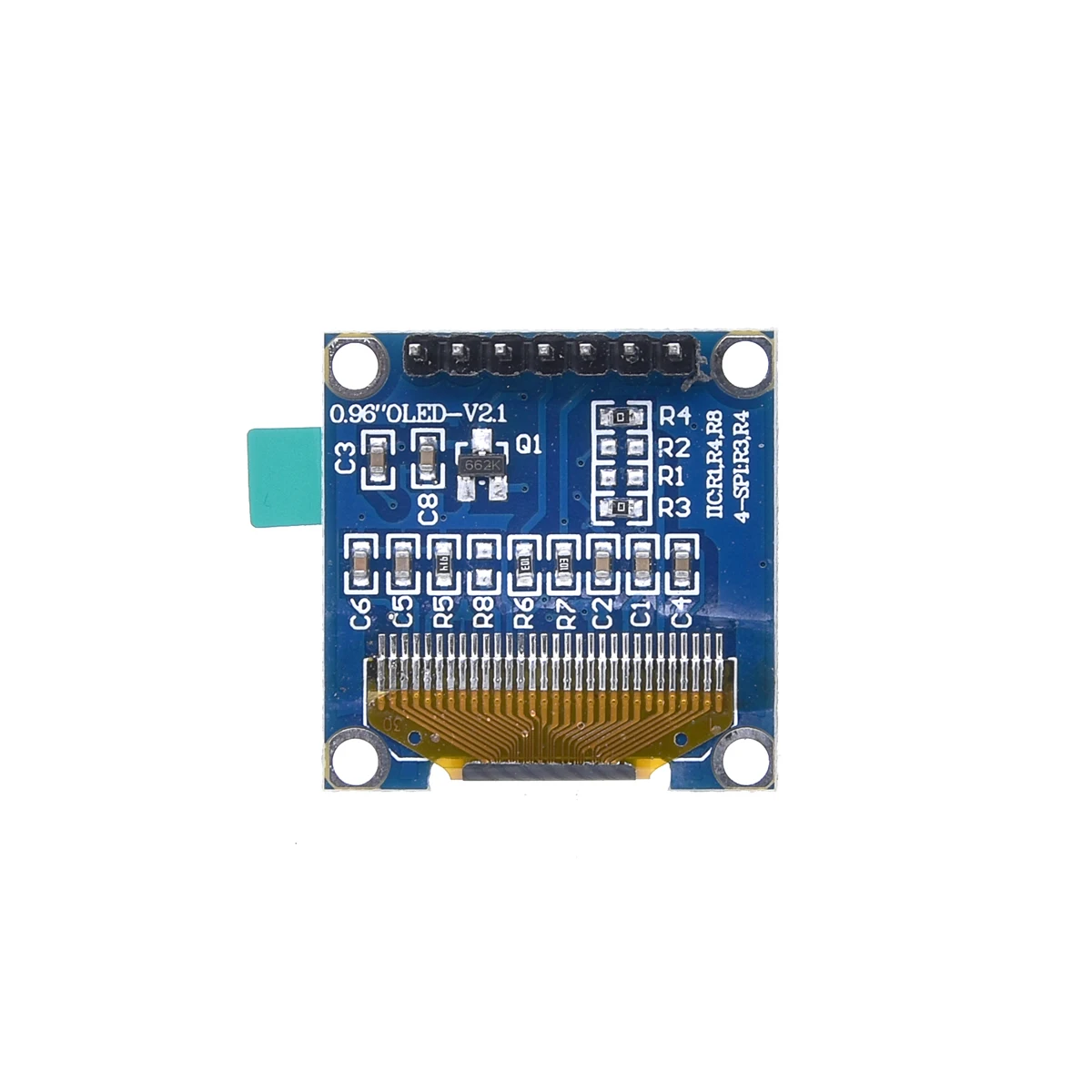 0.96 polegada iic spi série 7/4pin branco/azul/amarelo azul/amarelo módulo de exibição oled ssd1306 1284 placa de tela lcd para arduino