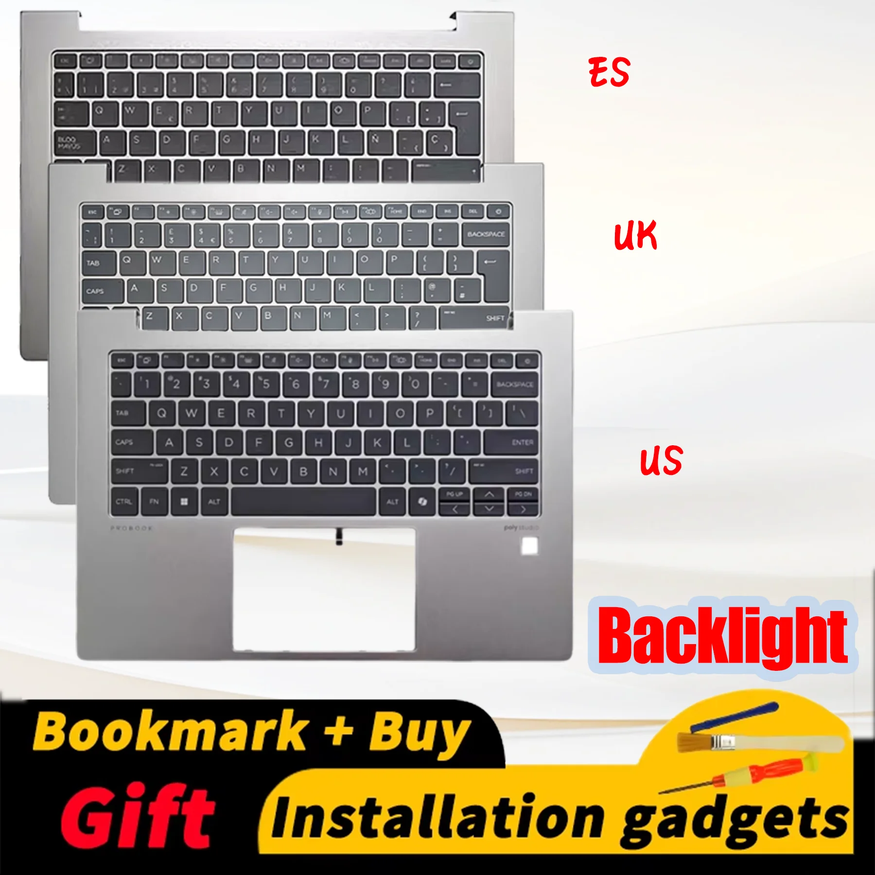 

Suitable for HP Elitebook 640 G11 645 G11 N97244-001 C-COVER backlit keyboard SP UK US layout
