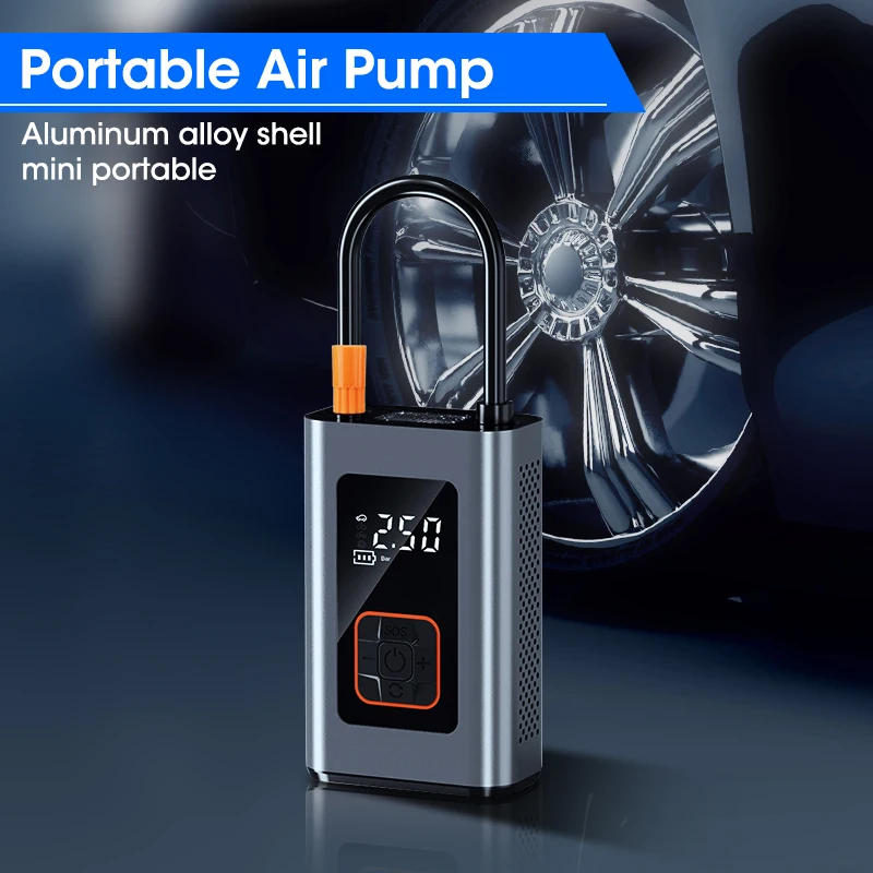 Develuck Portable Electric Air Compressor Multitool Pump For Bike Automotive Car Type-C Tire Inflator 150 PSI Digital Inflatable