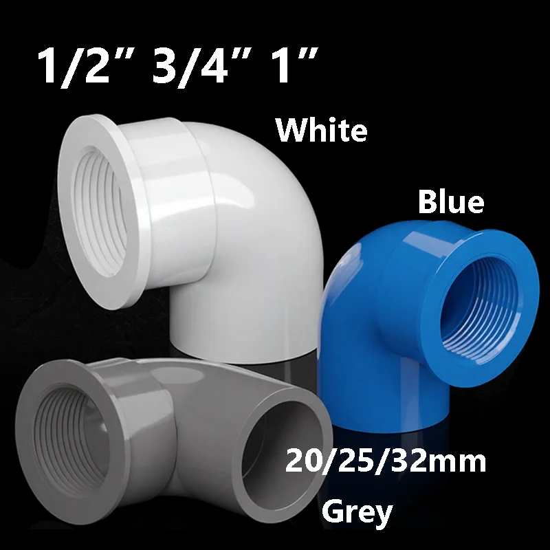 

20/25/32 мм (1/2 "3/4" 1") ПВХ разъем с внутренней резьбой колено для разъема садового орошения аквариум аквариум труба адаптер