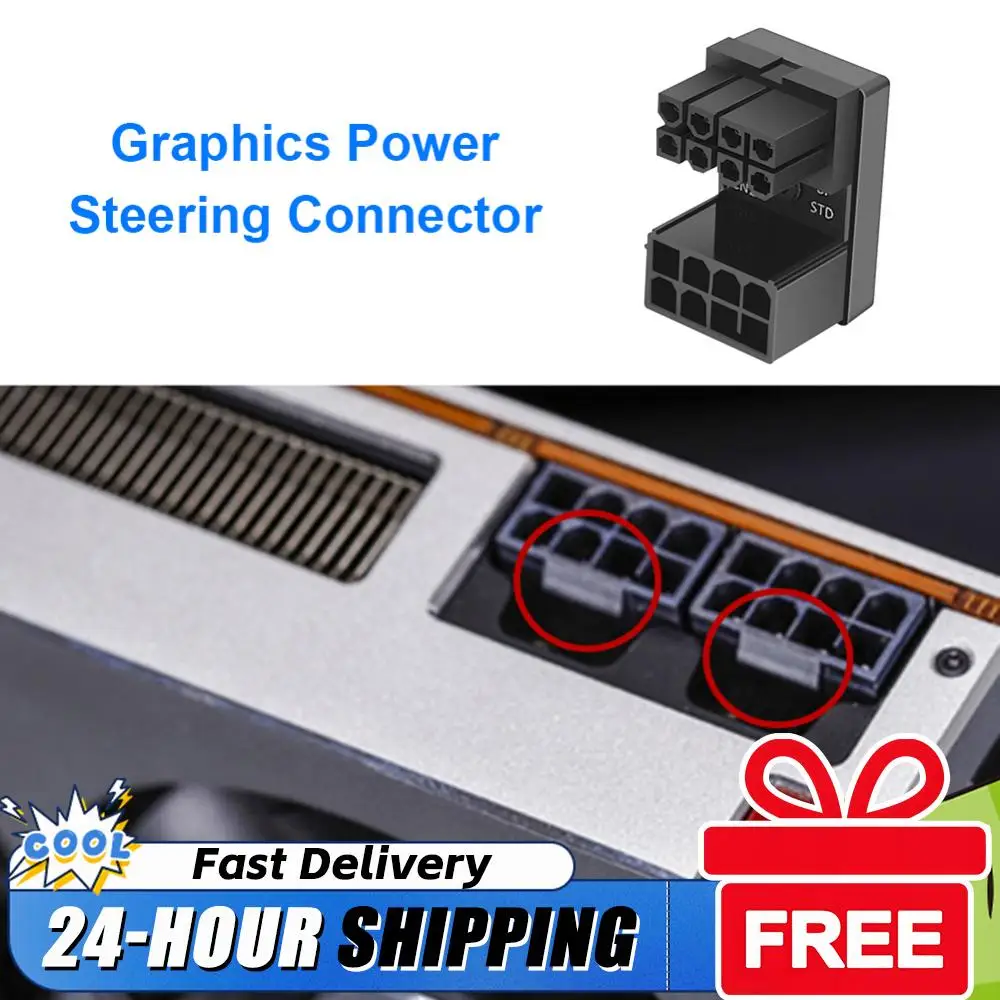 ATX 8Pin 6Pin Female to 8Pin 6Pin Male 180 Degree Adapter for Desktop Video Card Hard Drive Cable Connecter Support