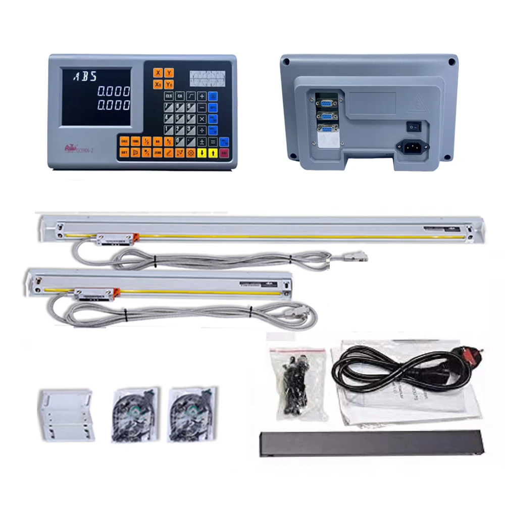 New Complete Dro Kit Cnc Lathe Controller 2 Axis Digital Readout GCS906 and 5u 50-1000 Linear Scale for Rice Milling Machine