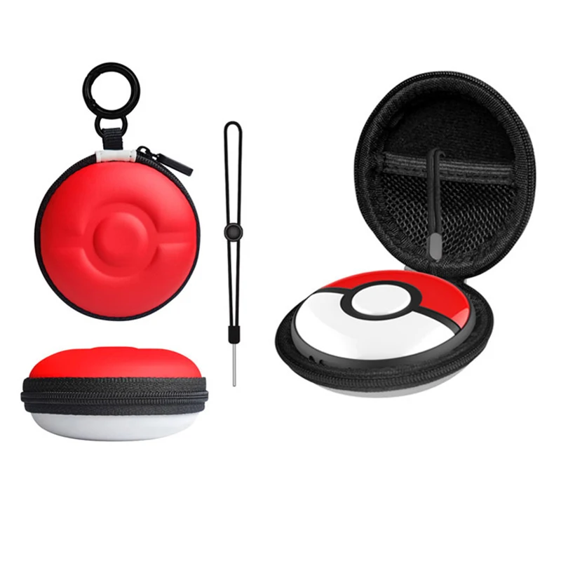 حقيبة حمل محمولة صلبة إيفا حقيبة تخزين غطاء مضاد للخدش مع الحبل Pokemon GO Plus + ملحقات اللعبة