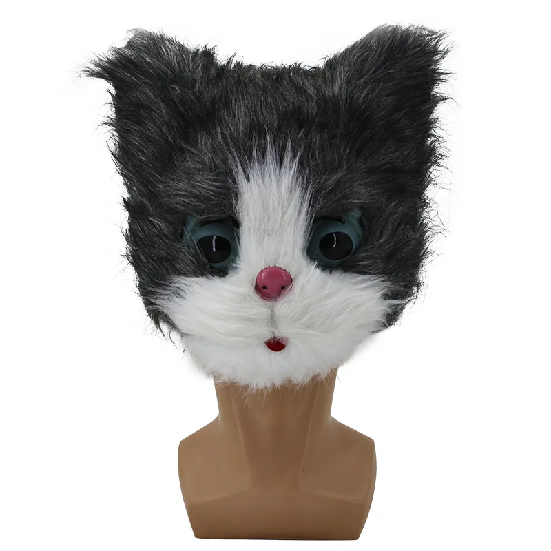 Halloween Plüsch-Katzen-Maskerade-Maske - Realistische Tiermaske Kostüm für Männer & Frauen – Detail 7