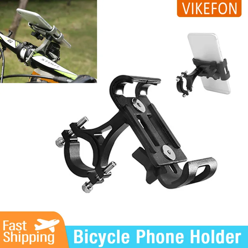 Phone Holder Bicycle 360° Rotation Matel Aluminum Alloy Anti-slip Navigation Bracket  for Smart Phones Brompton Bike Accessories