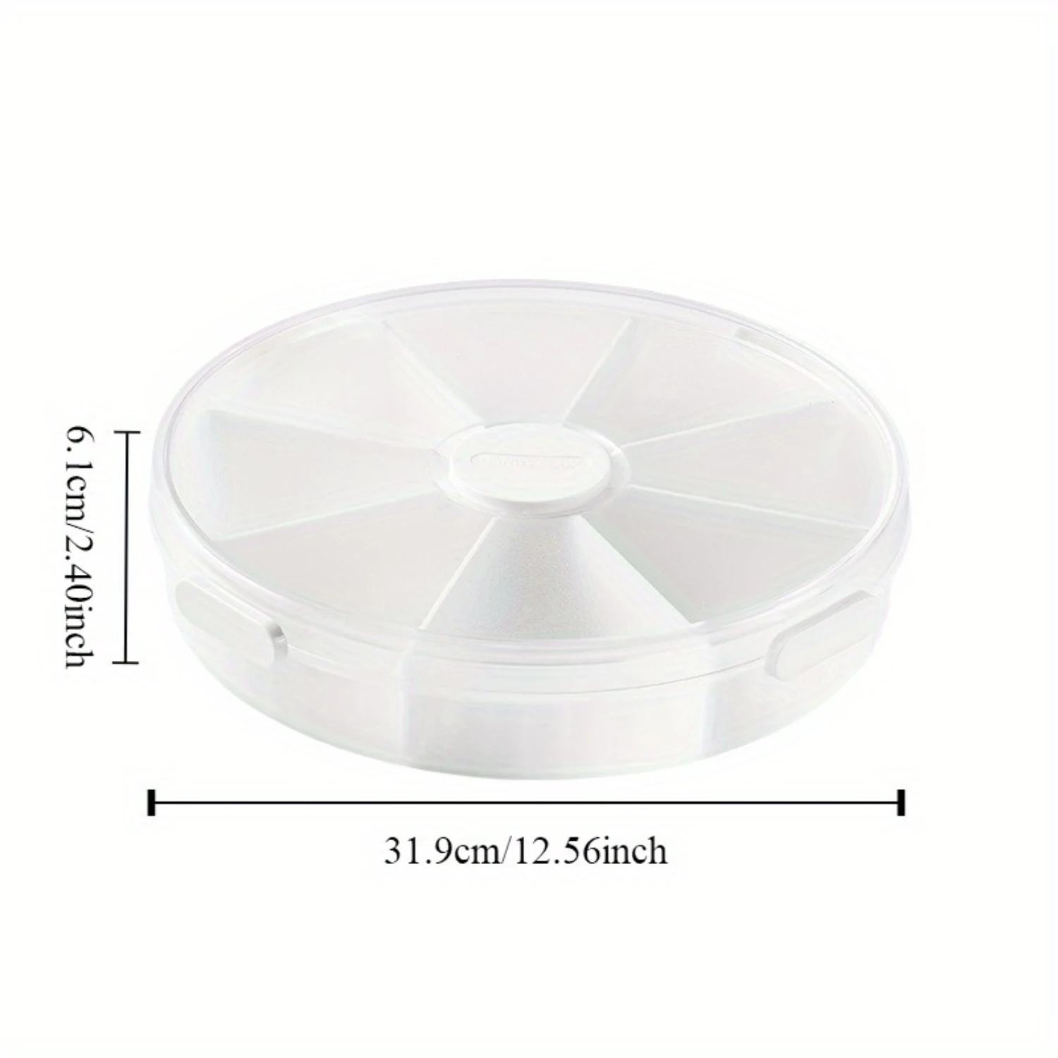 

1pc Adjustable Compartment Plastic Box - Multi-Purpose Snack Organizer with Large Capacity for Dried Fruit, Nuts, Seeds, and As