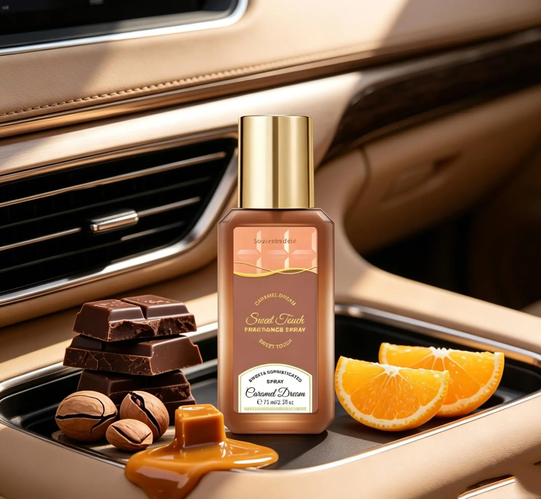 75ml Sweet Caramel Dream Car Air Freshener Spray Long Lasting Choco Cult Fragrance Auto Interior Deodorant Odor Eliminator