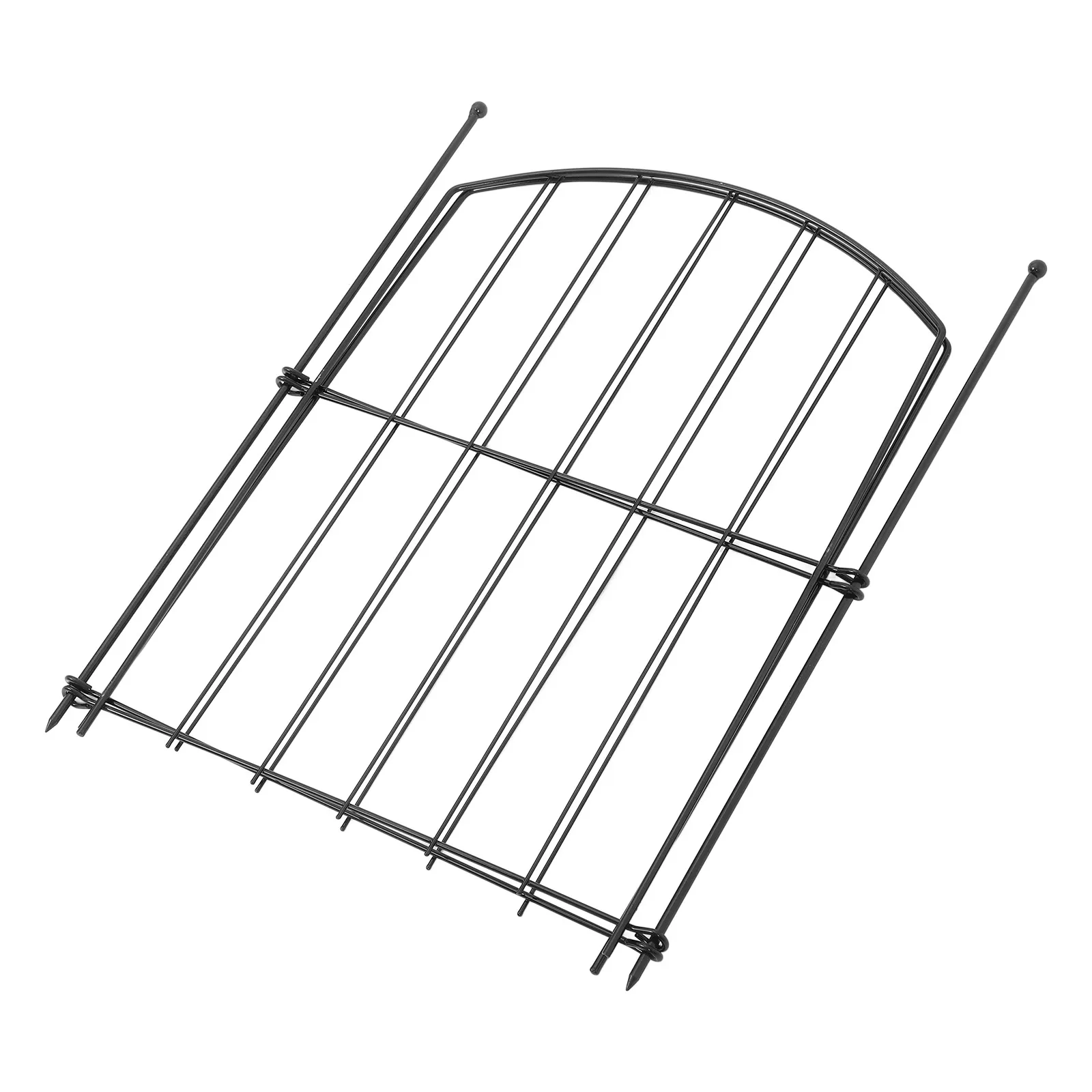 

2pcs Metal Iron Fence Gardening Fencing Courtyard Decor Hedge Black Privacy L Edging Border Yard Lawn Balcony Plant