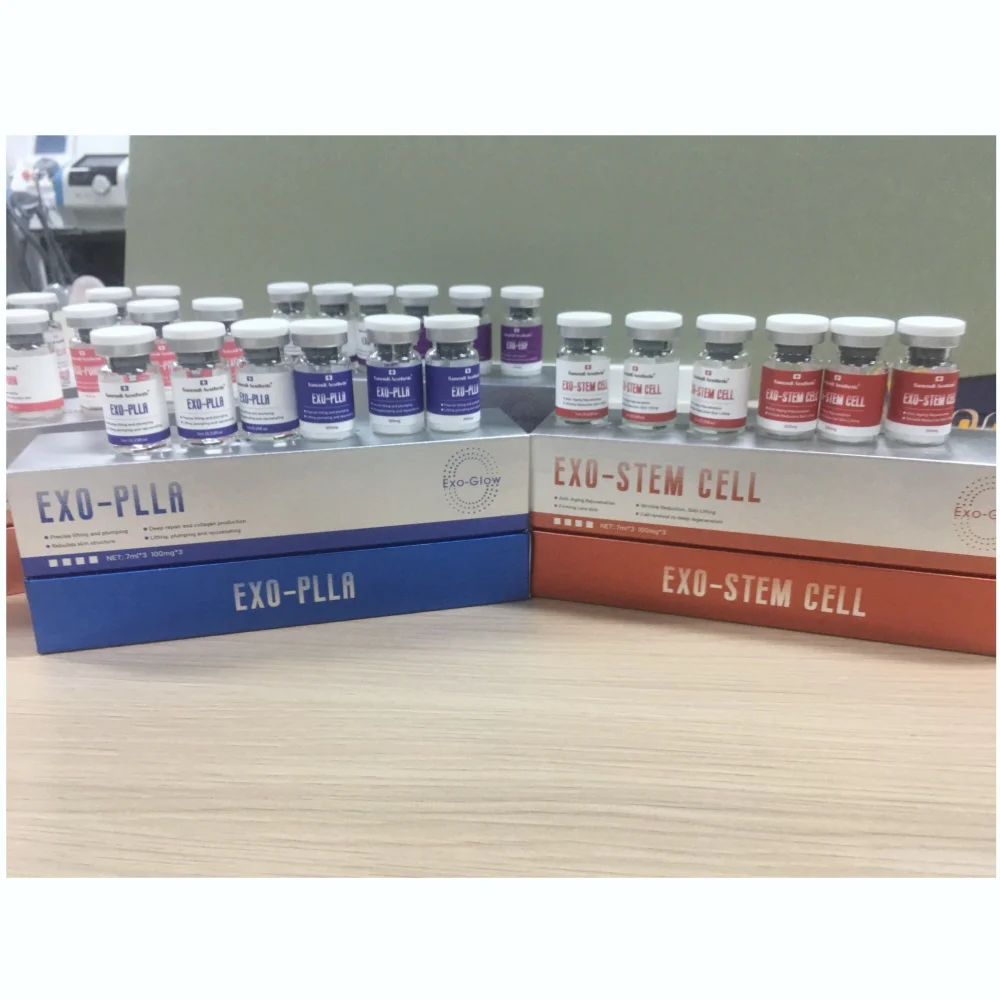 6 Vials/Box EXO-Glow Stem Cell PDRN Salmon Exossomes Facial Serum for Dermapen Skin Care PL-LA Anti-Aging Facial Essence Ampoule