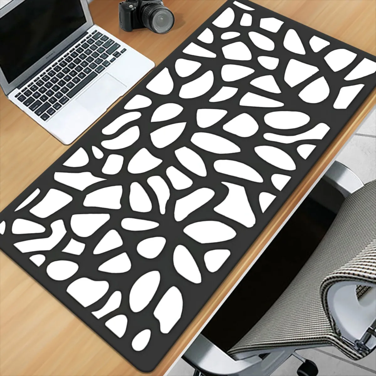 Brand Hollow Out Pattern HD Printed Desk Pad, XXL Multi Functional Gaming Mouse Mat, Keyboard Office PC Gamer Desk Mat