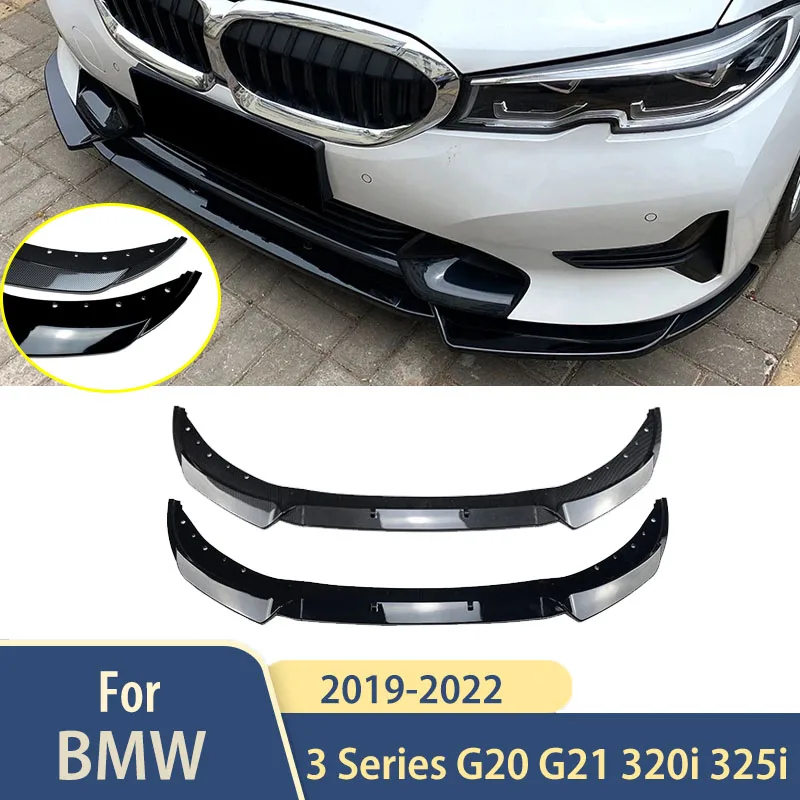 

Front Bumper Splitter Lip Accessories 2019 To 2022 For BMW 3 Series G20 G21 320i 325i Exterior Spoiler Diffuser Guard Body Kit