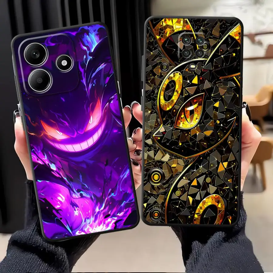 P-PokemonS GengarS Eevee Case for Xiaomi Redmi Note 15 Pro Plus A7 12 K40 11 A5 A1 A2 A3 Note 14 13 A15 K60 15A Phone Cover