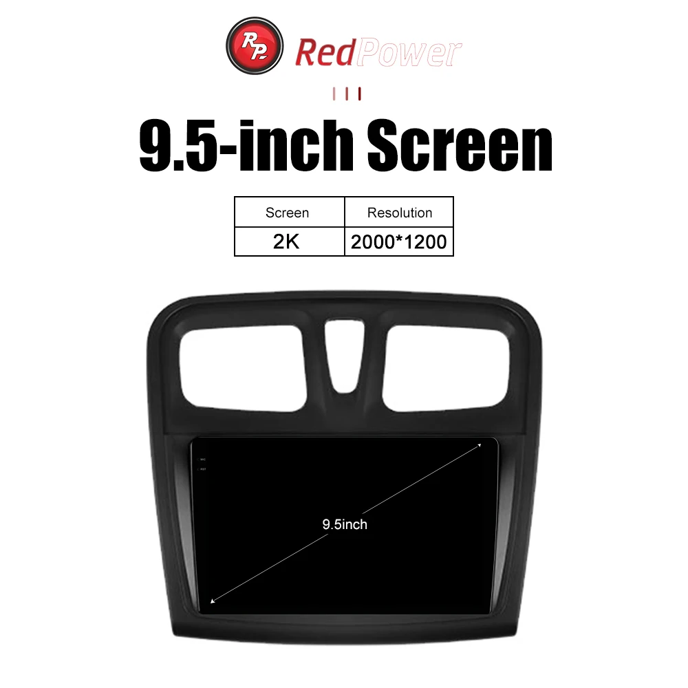 Redpower 75158 HiFi car radio for Renault Logan (03.2014-12.2018), Sandero (09.2012-12.2018) Android Car DVD screen