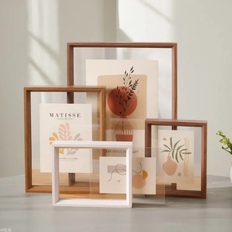 Double-Sided Clear Acrylic Photo Frame Versatile Display Case for Specimens and Artwork, Picture Frame for Home and Office Décor
