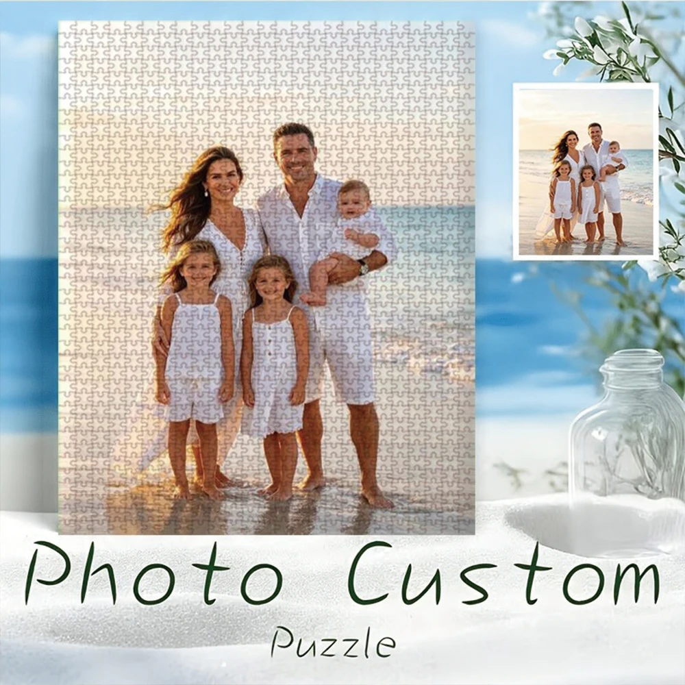 35/300/500/1014pcs Personalized Custom Photo Puzzle Family Photos Puzzle Custom Customized Puzzle Adult Personalised Toy Room