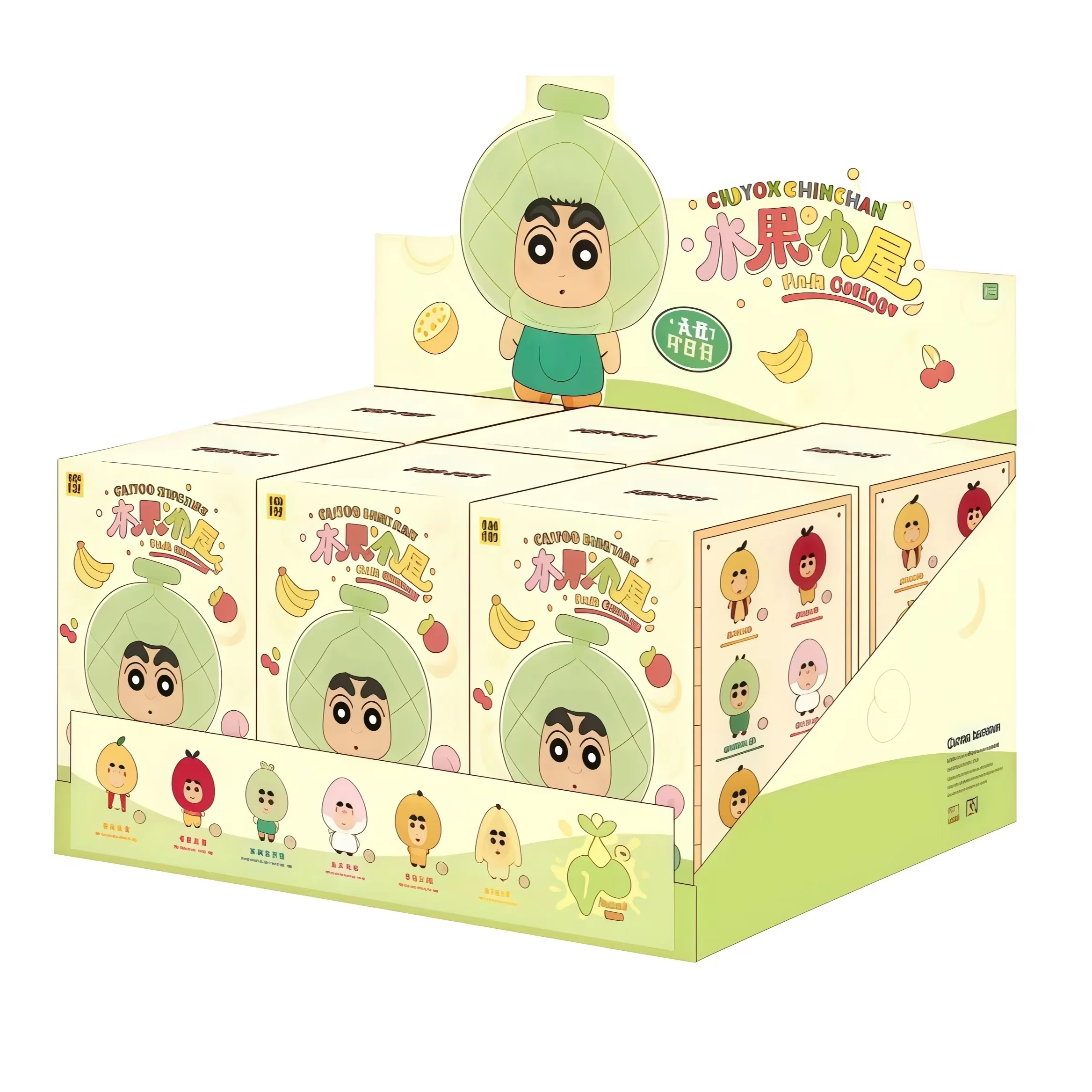 ตุ๊กตาไวนิลชินจัง ซีรีส์ฟรุ๊ตคอทเทจ ของ TOPTOY น่ารัก สามารถสวมหมวกได้ ถอดเปลี่ยนได้ เป็นของขวัญ