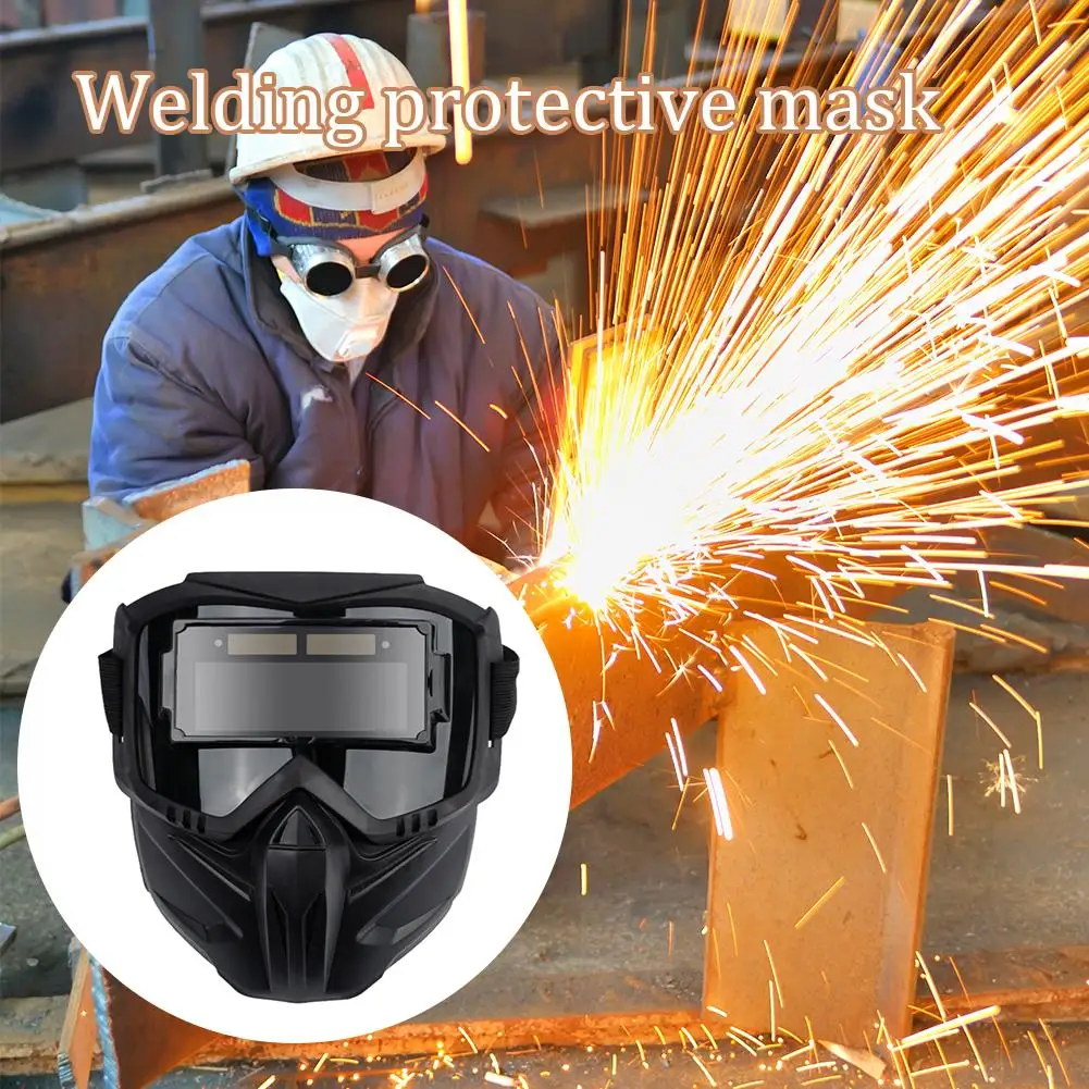 Head-mounted Professional Automatic Welding Mask Goggles Anti-glare Equipment Filter Protective Helmet Welding Light Mask O7H9