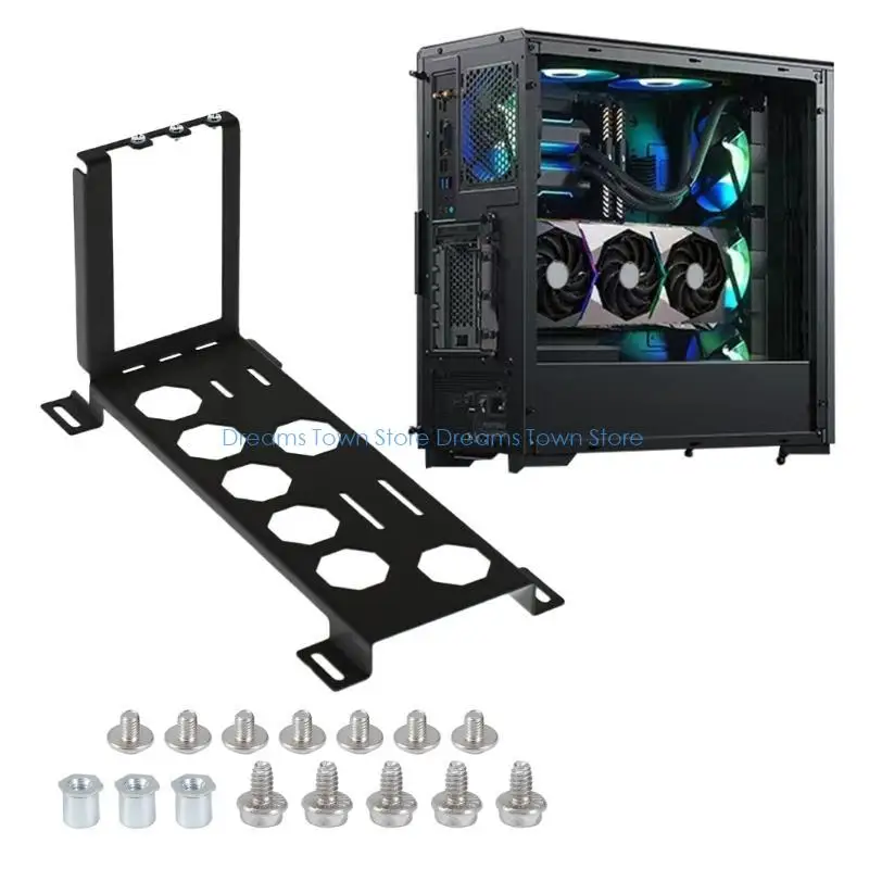 HX6A Vertical GPU Fan Position Mounting Bracket High Airflows Metal Structure PC Case