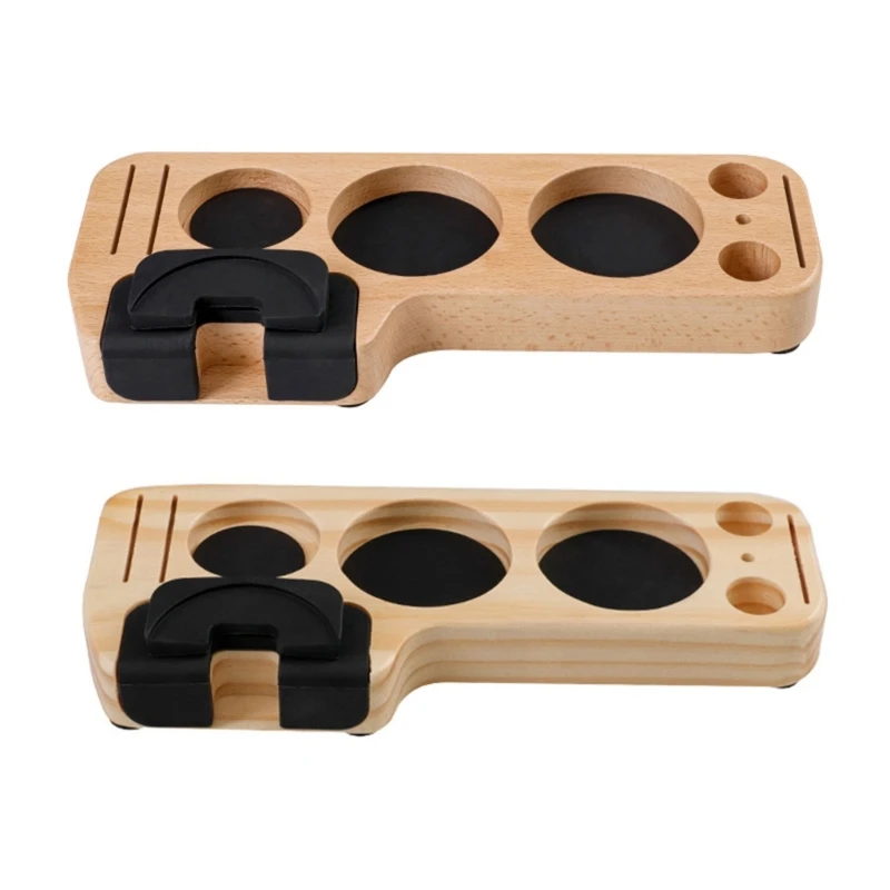 Coffee Tamper Station Portafilter Holder Wooden Base Stand Espresso Tamper Mat For Espresso Machine Accessories Drop Shipping