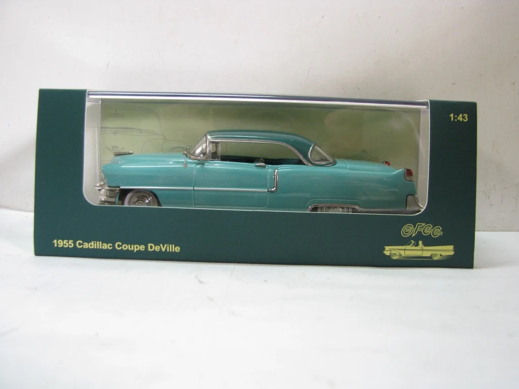 

Литой под давлением масштаб 1:43, GFCC 1955 Cadillac Coupe DeVille, светло-зеленый сплав, модель автомобиля, Коллекционная игрушка, подарок, сувенир, украшение для дисплея