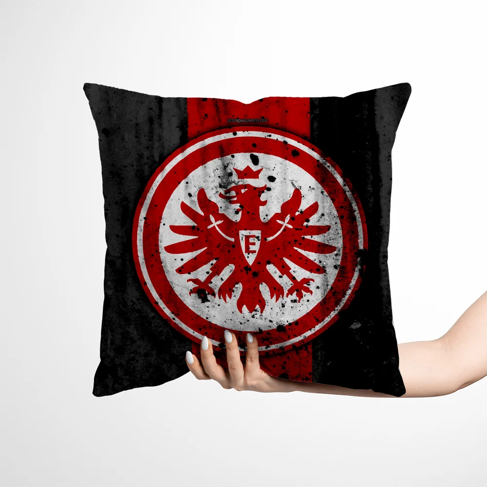 Home and Decoration Cushions Pillow Cases  Eintracht Frankfurt Silk Pillow Cover Luxury Decorative Pillowcases Cushion Cotton